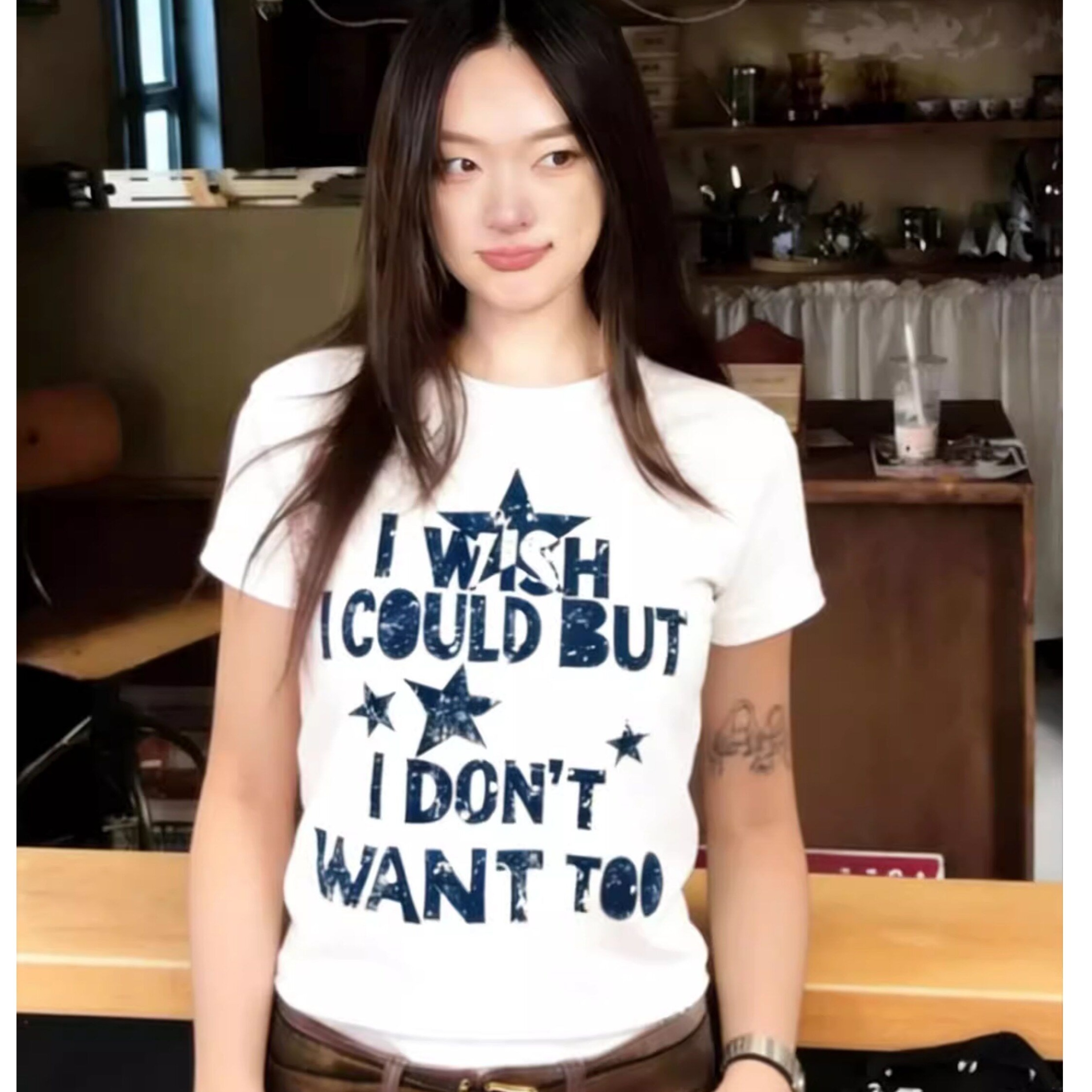 RY3334#精梳92%棉+8%氨纶后包领修身显瘦正肩短袖t恤女