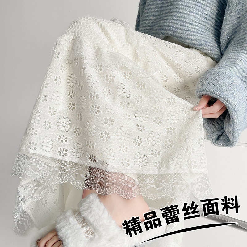 實拍芭蕾風半身裙女裝春秋蛋糕裙仙女裙蕾絲半裙小個子a字裙長裙