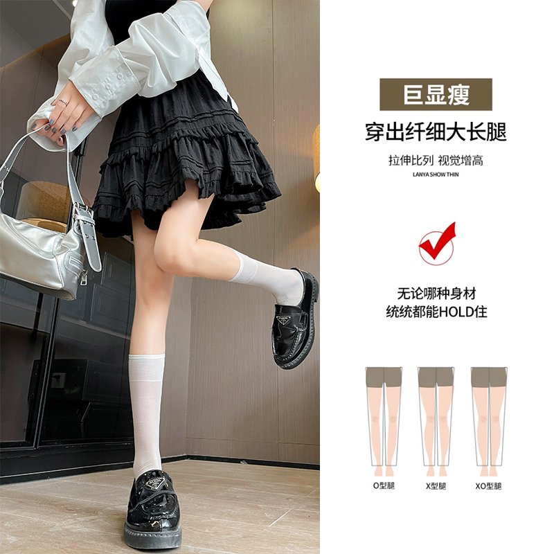 實拍蕾絲蛋糕裙女夏季新款小個子遮肉顯瘦蓬蓬a字短裙芭蕾半身裙