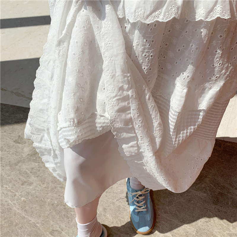 實拍法式蓬蓬裙女夏季2026新款氣質仙女a字半身裙芭蕾蛋糕裙子女