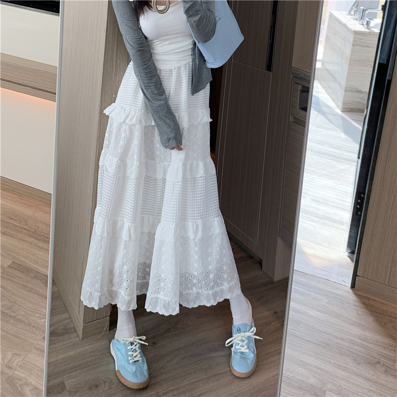 實拍法式蓬蓬裙女夏季2026新款氣質仙女a字半身裙芭蕾蛋糕裙子女