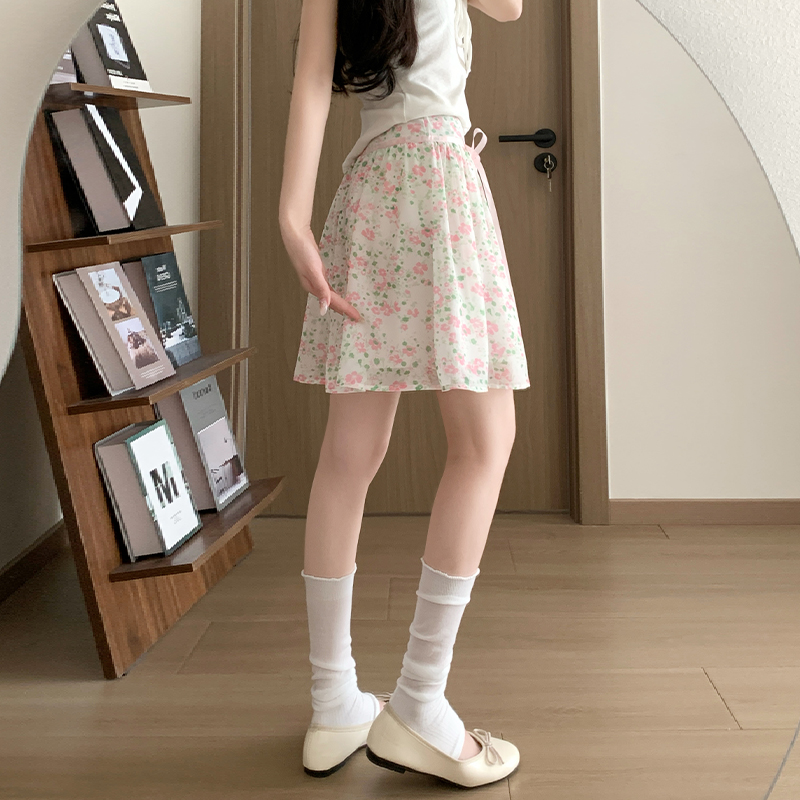 實拍甜美碎花防走光半身裙女夏季2026新款高腰顯瘦小個子a字短裙