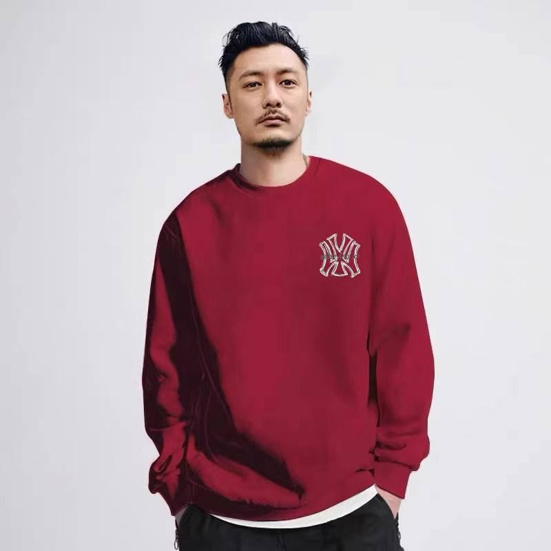 MY17467# 重磅华棉/银狐绒 美式情侣潮牌MY英文印花圆领男女卫衣女...