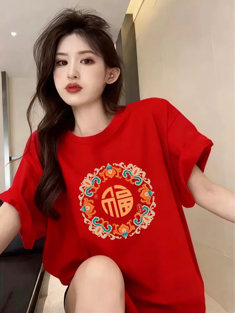 MY17470# 精梳紧密100%棉宽松短袖t恤女女裝貨源服裝批發