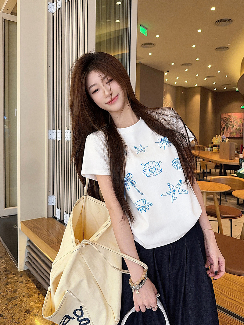 MY9086# 水柔棉双面短袖t恤夏新款修身短款圆领上衣韩版女装女裝貨源服裝批發