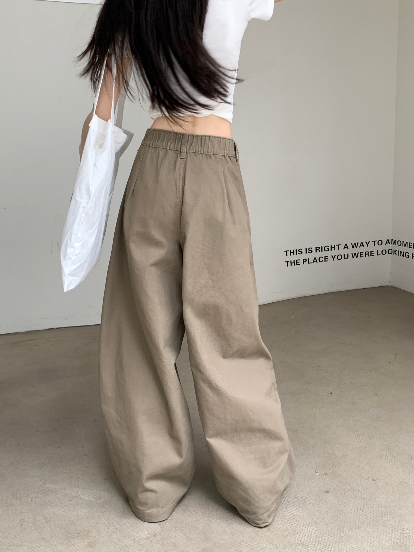 美式潮牌嘻哈彎刀牛仔褲女夏季寬松闊腿休閑褲子