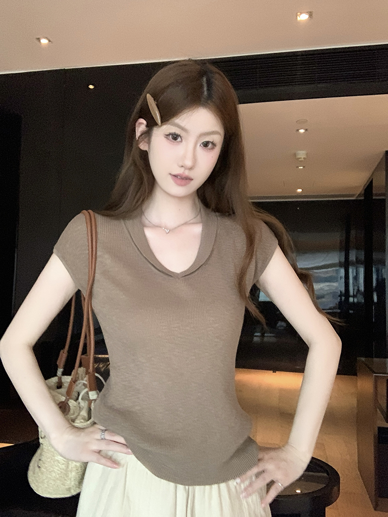 實拍~韓系簡約風針織衫女2026無袖坑條修身顯瘦