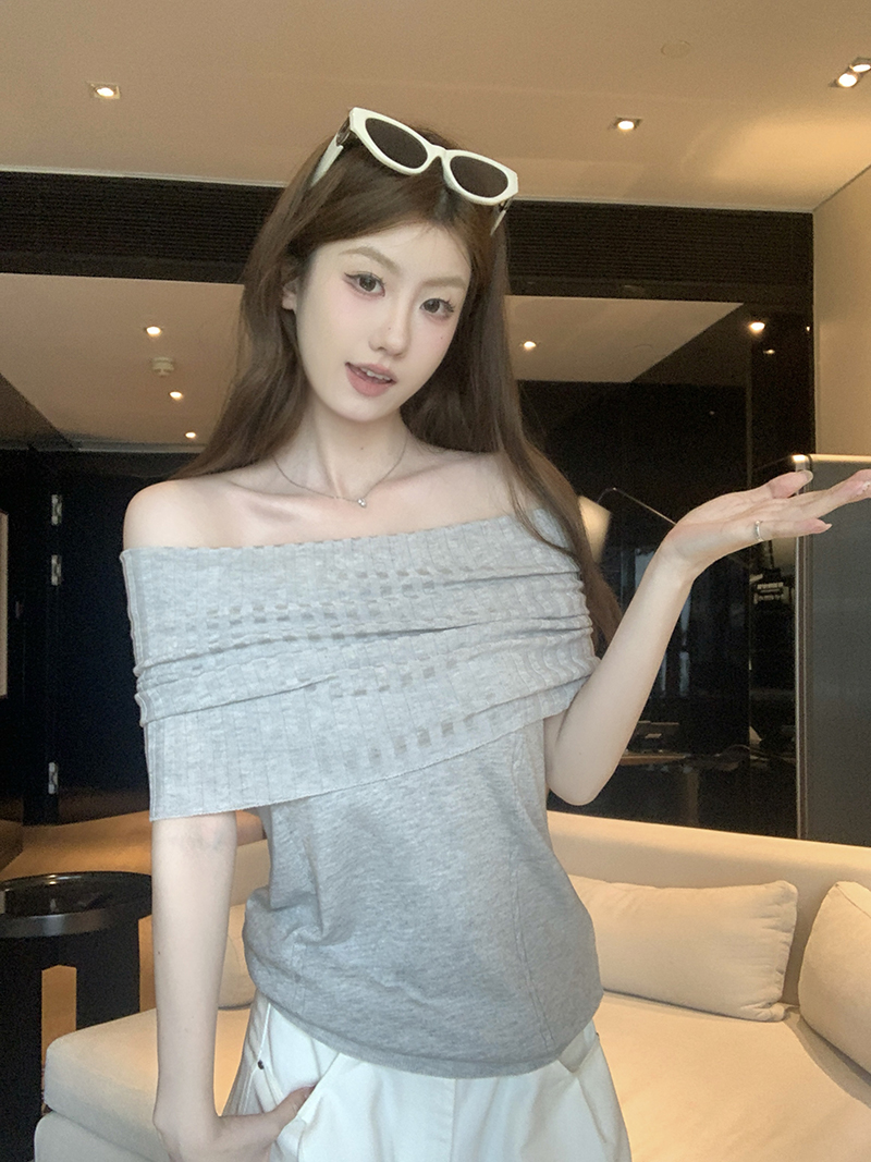 實拍~針織蕩領無袖背心女2026夏季新款坑條寬松顯瘦氣質上衣