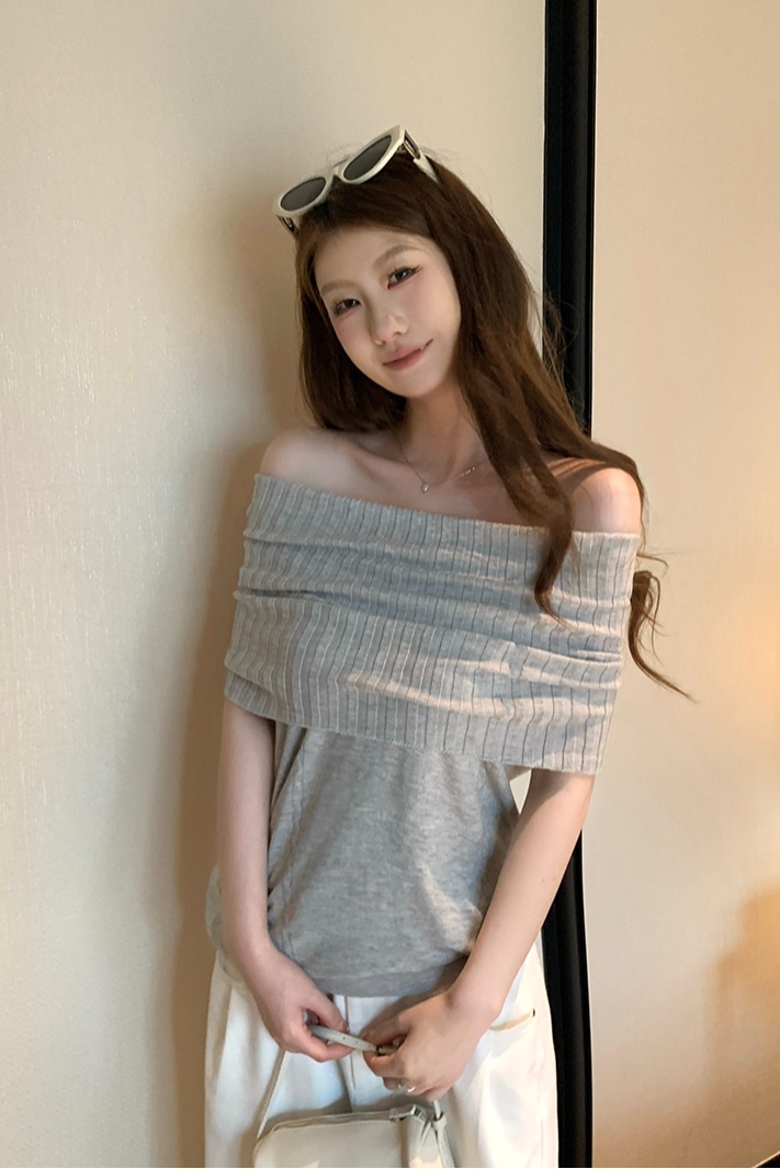 實拍~針織蕩領無袖背心女2026夏季新款坑條寬松顯瘦氣質上衣