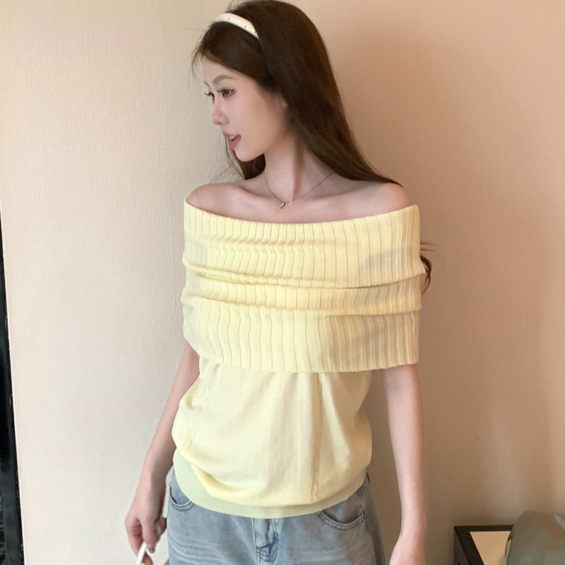實拍~針織蕩領無袖背心女2026夏季新款坑條寬松顯瘦氣質上衣