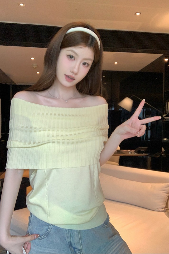 實拍~針織蕩領無袖背心女2026夏季新款坑條寬松顯瘦氣質上衣