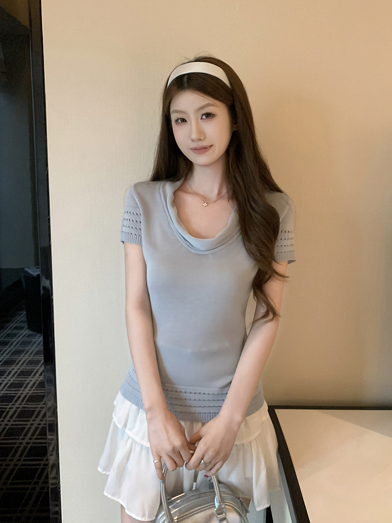 實拍~韓系風格巨好看清新百搭的夏季上衣女