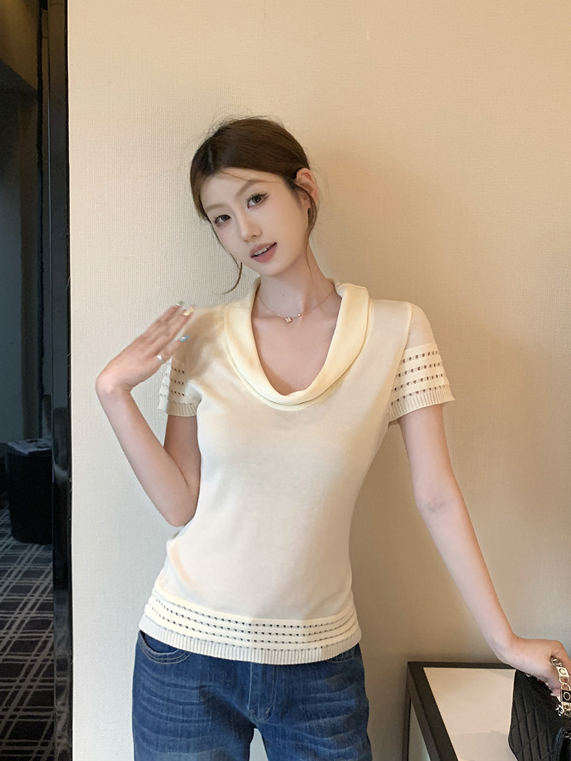 實拍~韓系風格巨好看清新百搭的夏季上衣女