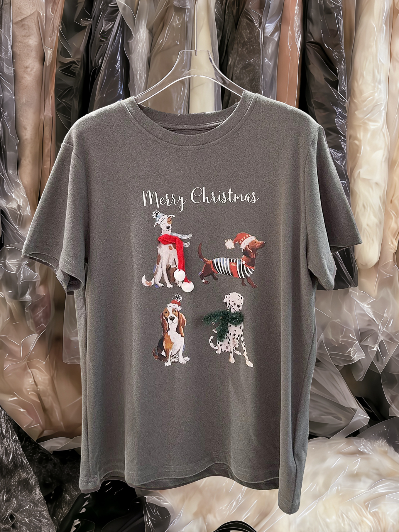 MY17015# T恤短袖氛围感套头圆领常规百搭立体装饰打底上衣女裝貨源服...