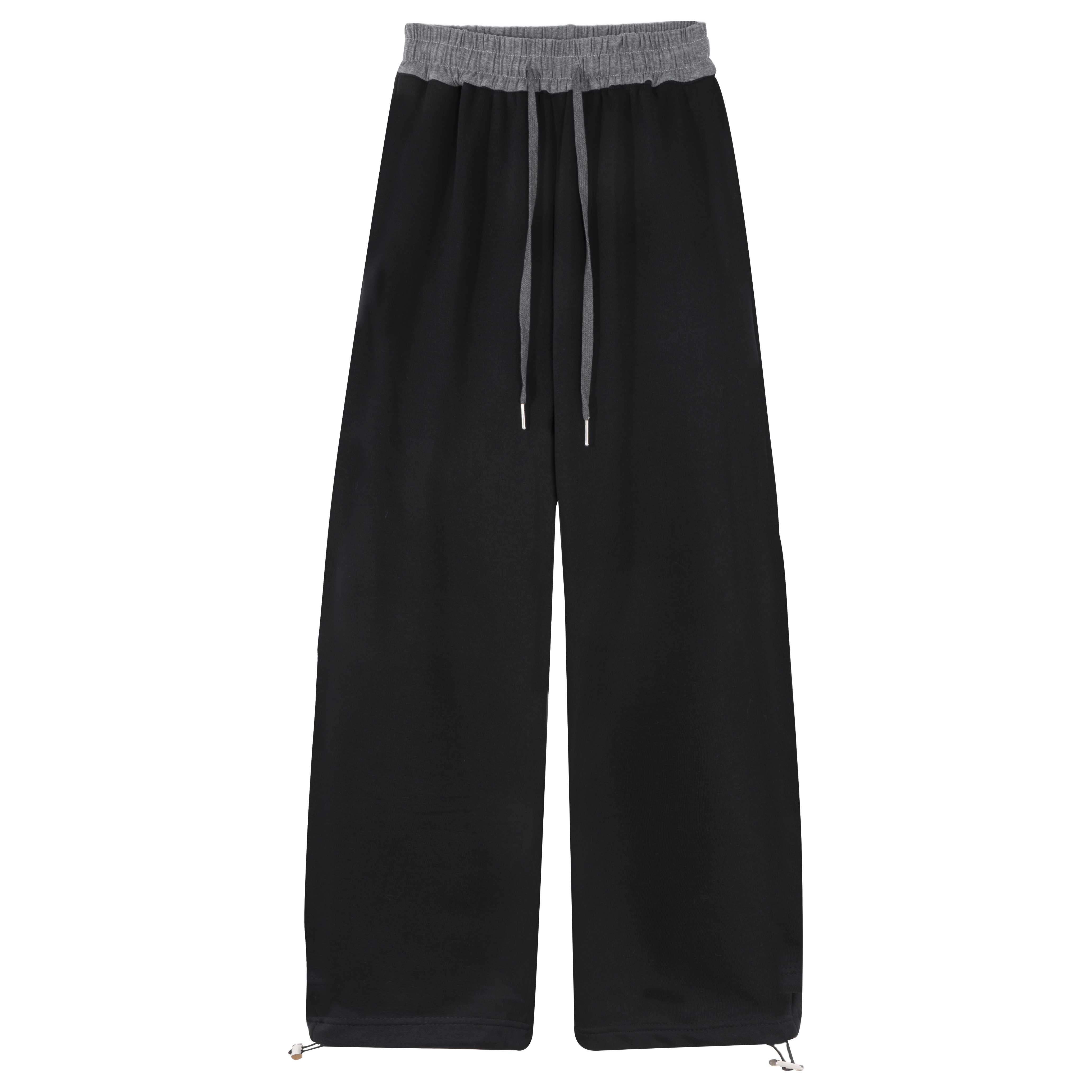 MY16365# 黑色裤新款爆款大码胖MM显瘦宽松休闲弯刀阔腿裤女裝貨源服...