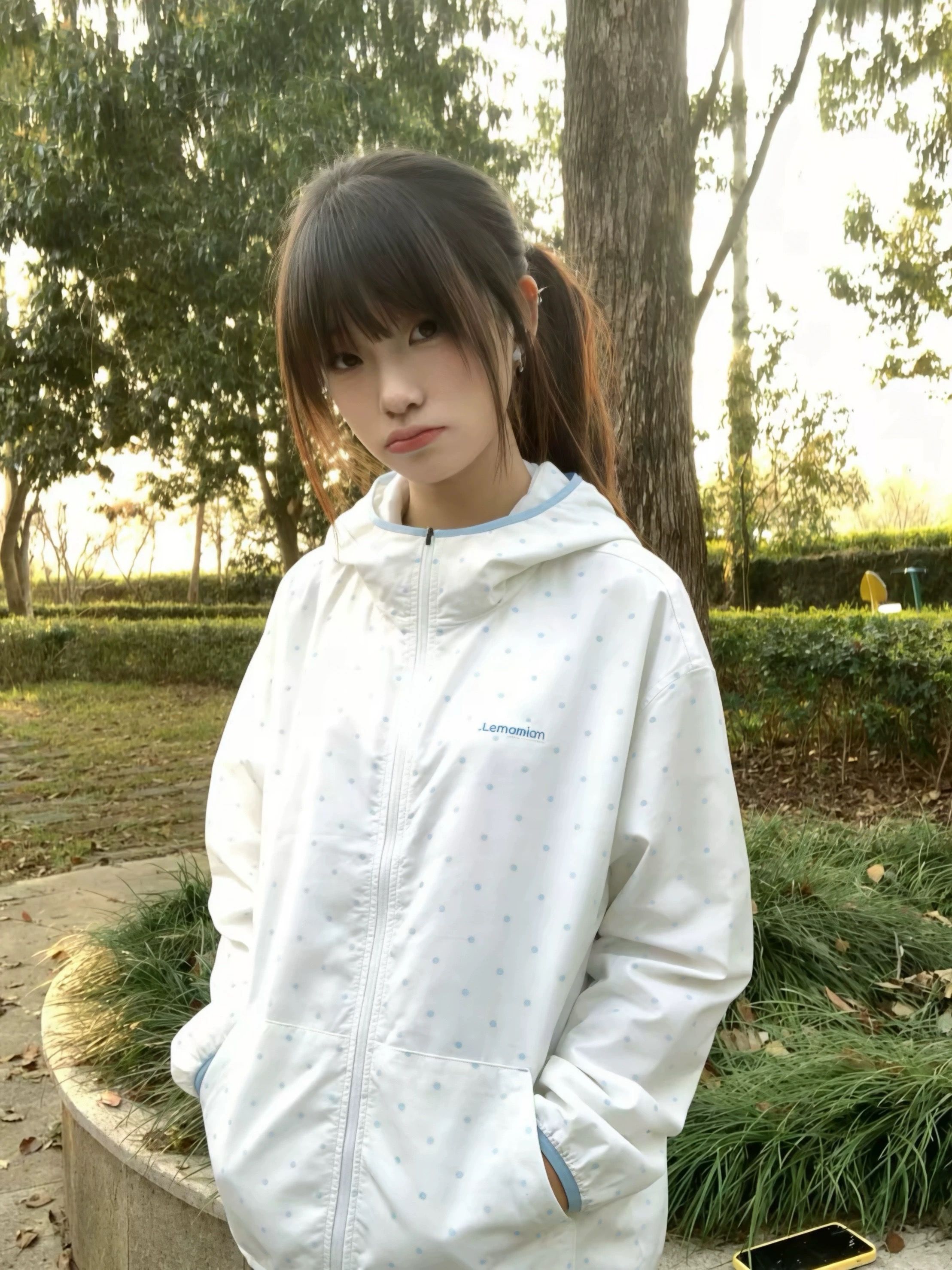 通勤波點連帽防曬衣女夏薄款透氣防紫外線休閑寬松百搭外套