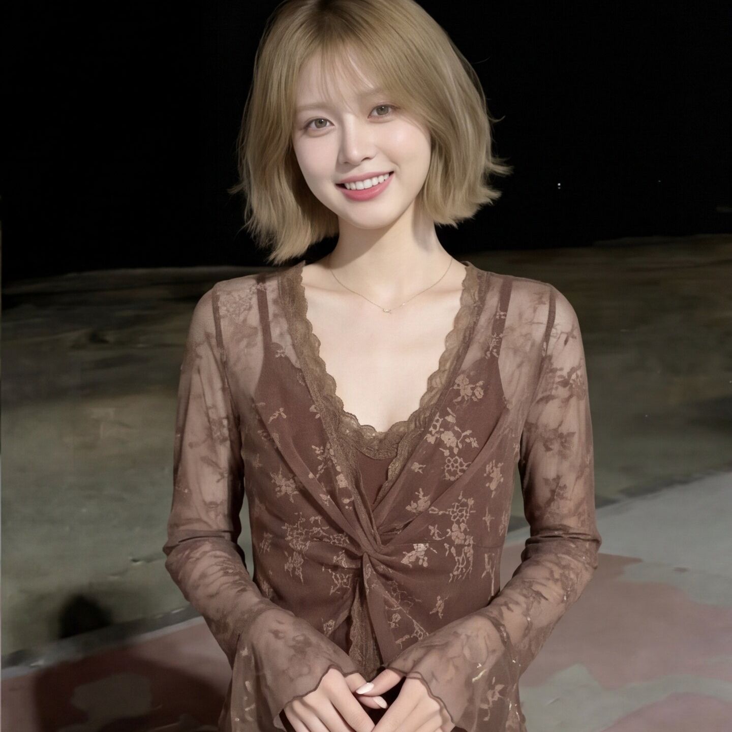 巨好看蕾絲小衫女夏季2026流行新款設計感扭結v領長袖t恤上衣