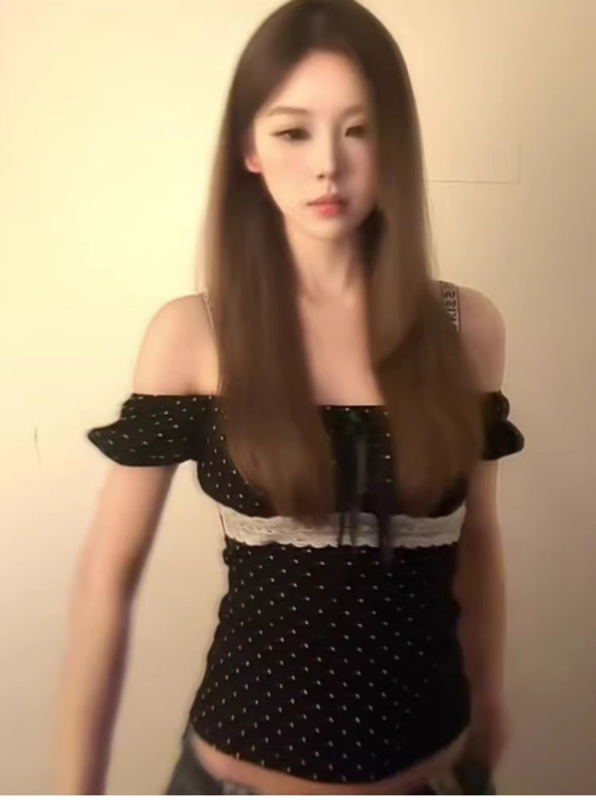 方領波點短袖T恤女夏季蕾絲拼接蝴蝶結設計感簡約少女上衣