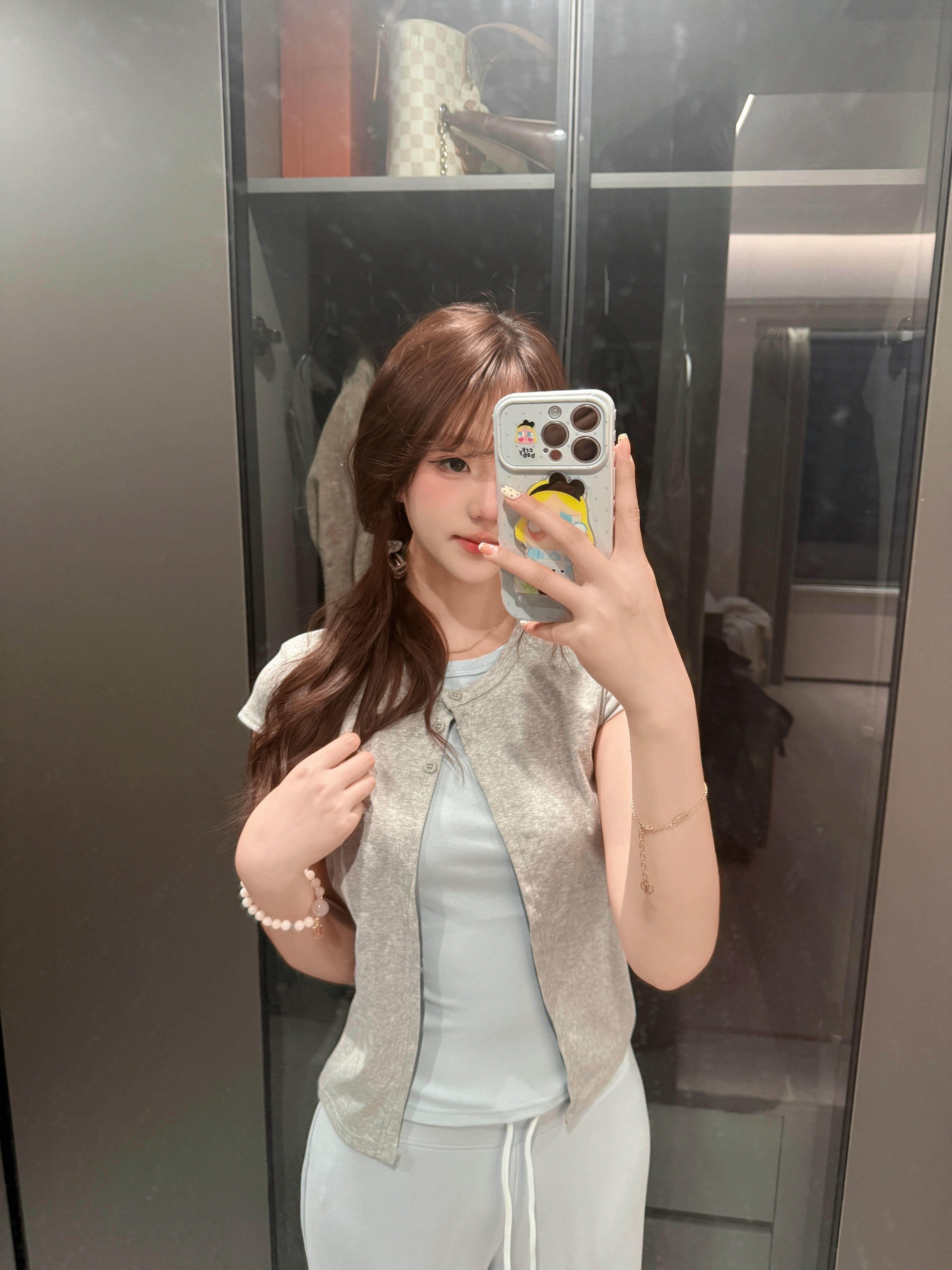 韓系假兩件短袖T恤女百搭辣妹風顯瘦上衣小個子設計感