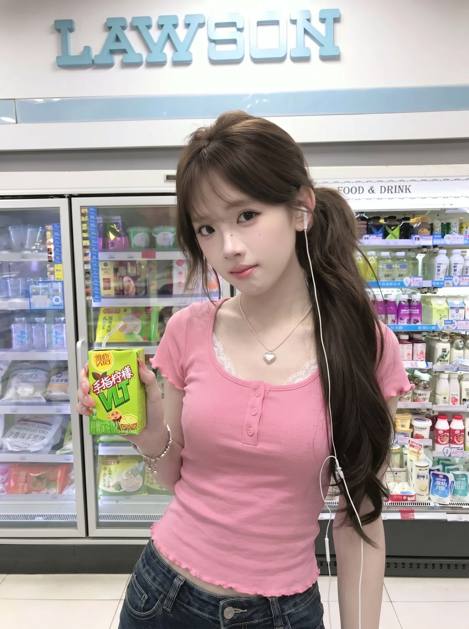 蕾絲花邊 U 領半開扣短袖 T 恤女夏季純欲風木耳邊修身短款上衣