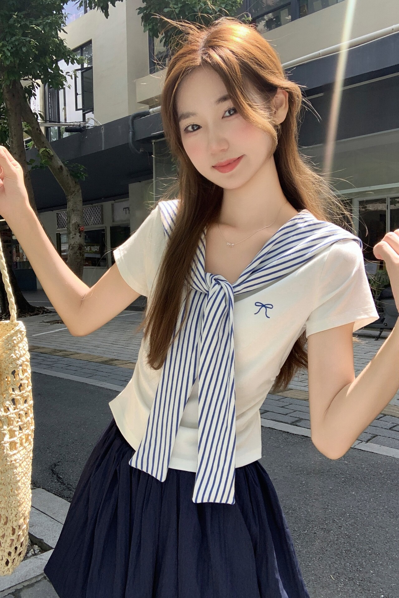 假兩件披肩設計感小眾短袖T恤女夏季新款修身短款甜辣絕美小上衣