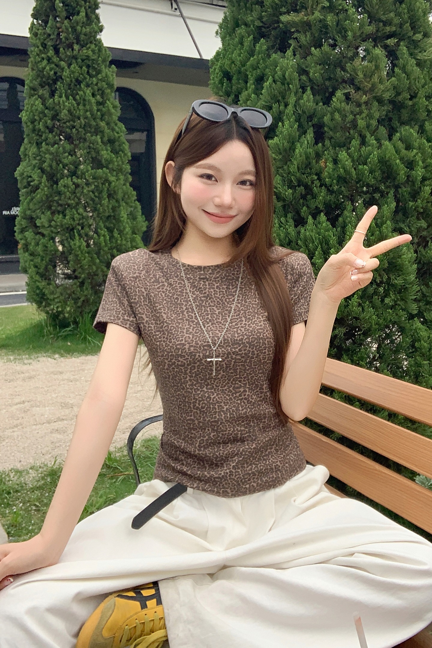 美式辣妹豹紋短袖t恤女2026夏季新款修身顯瘦小眾設計感短款上衣
