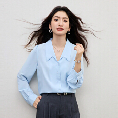 白色雪纺2026款春秋上衣女士高级感职场通勤穿搭衬衫面试短袖衬衣