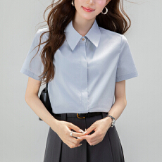 批发白色衬衣女2026新款夏季短袖衬衫面试商务通勤<b class='q'>职业</b>正装高级感上衣