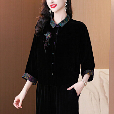 批发品牌桑蚕丝金丝绒外套<b class='q'>女</b>2025新款<b class='q'>真丝</b>绒高贵洋气春秋丝绒<b class='q'>真丝</b><b class='q'>上衣</b>