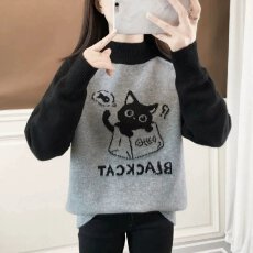 批发初中生套头毛衣女秋冬2025新款青少年女<b class='q'>大</b><b class='q'>童</b>加厚打底针织衫女学生