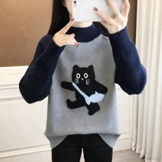 批发2025新款半高领加厚毛衣女秋冬内搭女生大童打底针织衫上衣外穿潮