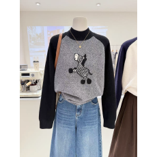 批发针织衫女春<b class='q'>夏</b>装2023年新款韩版薄短款长袖上衣镂空圆领打底衫