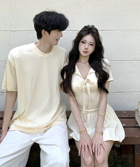2026 년 여름 새로운 니트 나비 매듭 커플룩 드레스 치마 62 원 남성 의류 42 위안