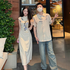 批发2026年夏季新款新中式旗袍连衣裙国风印花女连衣裙69元<b class='q'>男</b>装55元