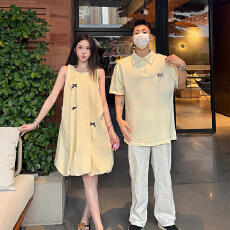 批发2026年夏季新款<b class='q'>连衣裙</b>减龄黄色无袖花苞裙女裙73元男装48元