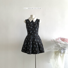 批发彼得潘花裙碎花连衣裙<b class='q'>背心裙</b>女夏季miu系千金公主裙