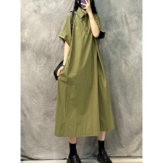 批发原创<b class='q'>高端</b>精致复古休闲<b class='q'>连衣裙</b>女2026新款夏季大码宽松气质修身时尚