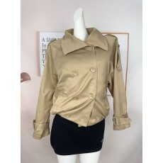 批发陈佳楠NNS Ac*e25秋季新款英伦风 设计感立领短款韩系<b class='q'>风衣</b>外套女