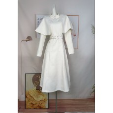 批发婷婷许妍套装千金感斗篷 加绒<b class='q'>旗袍</b>套装