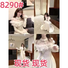 批发瑞茜月光礼赞 秋冬温柔风气质显瘦长袖<b class='q'>连衣裙</b>