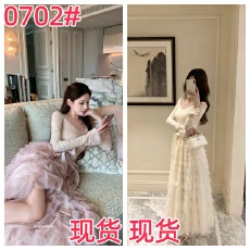 批发Catyears猫年 粉荔漫舞~复古法式蕾丝蓬松蛋糕裙摆<b class='q'>连衣裙</b>加绒