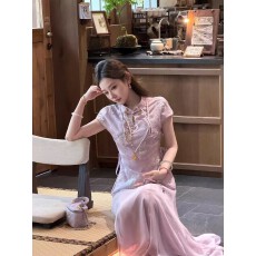 批发【亭禾】《紫气东来》百花齐放<b class='q'>新款</b>刺绣 两件套<b class='q'>旗袍</b>