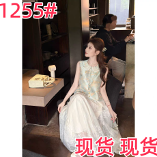 批发亭禾主角•锦绣山河新中式天丝马甲外套女夏重工国风刺绣上衣