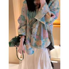 批发早秋巨好看轻熟新中式国风年轻款改良唐装衬衫<b class='q'>外套</b>女松弛感老钱风