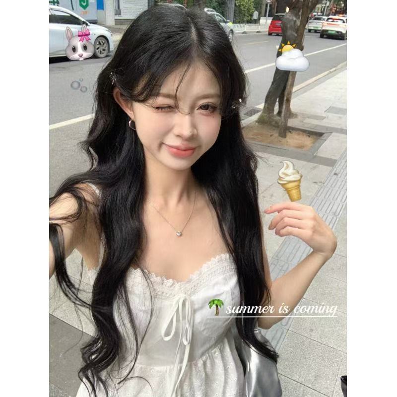 프랑스식 스트랩 오프숄더 캐미솔 봄 부드러운 바람 쇼트 스타일 몸매 가꾸기 슬림해 보이는 민소매 맨위