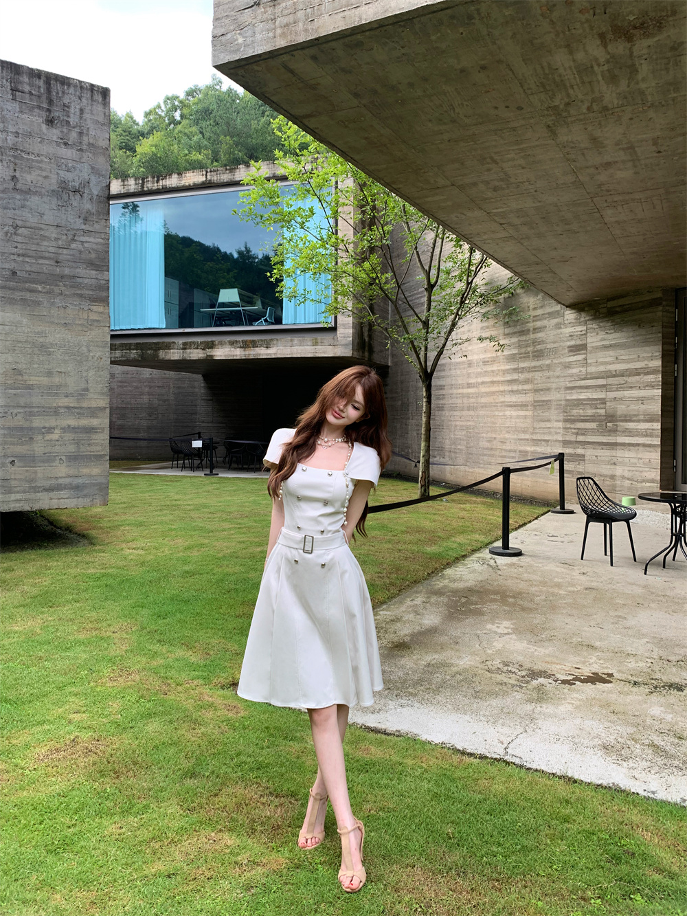 可拆卸披肩两穿风衣式连衣裙女夏季 服裝批發女裝批發服飾貨源