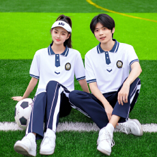 批发实拍情侣装夏季毕业班学生班服运动会<b class='q'>套装</b>短袖POIO衫