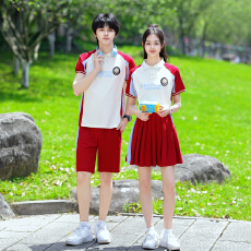 批发新款情侣装短袖初高中生运动会学院风学生班服定制套装