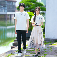 批发新款实拍新中式情侣装班服复古中式<b class='q'>演出服</b>马面裙民国风套装