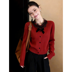 批发高级感设计感韩系百搭2025年秋<b class='q'>冬</b>新款上衣长袖针织衫女毛衣